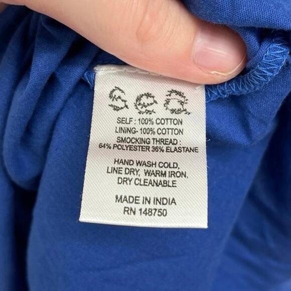 SEA New York Rosita Smocked Square Neck Puff-Sleeve Cotton Print Midi Dress XS - Picture 11 of 13